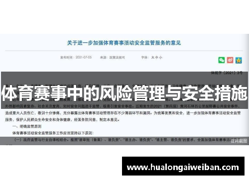 体育赛事中的风险管理与安全措施